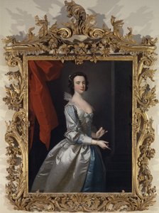 ヨークシャー州スタッドリーロイヤルの女性、おそらくエリザベスアイスラビーの肖像画 作： Thomas Hudson